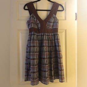 Anthropologie burlapp Silk Dress Size S
